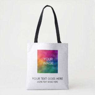 Add Image Text Here Elegant Trendy Template Tote Bag