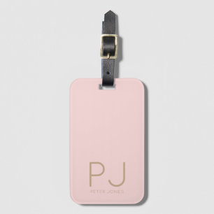 Add initial Monogram Personalized Simple  Luggage Tag