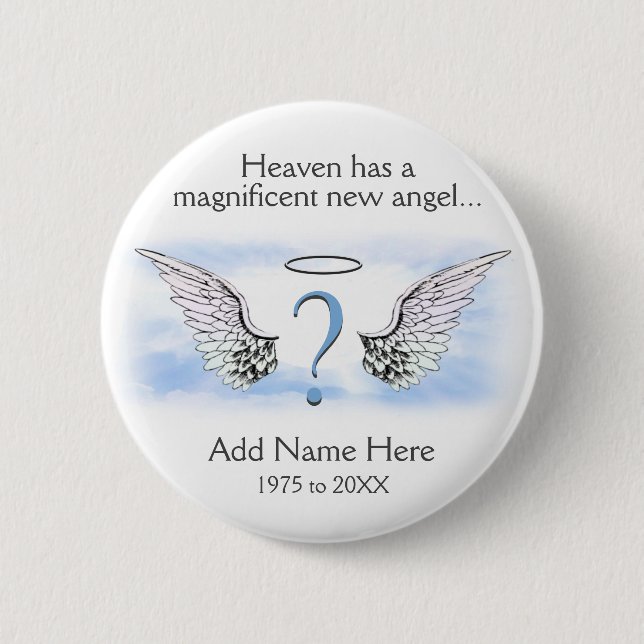 Add Initial or Photo | Memorial 6 Cm Round Badge (Front)