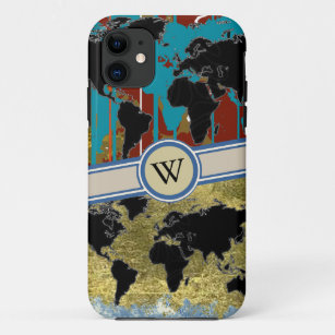 add initial to the world map Case-Mate iPhone case