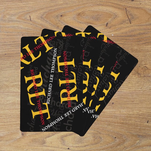 Add initials and name to get a personalised playing cards (Creator Uploaded)