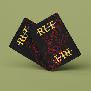 Add Initials and Name to get Personalised Playing Cards