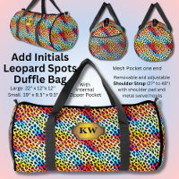 Add Initials, Multicolor Leopard Spots