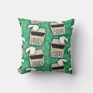 Add It Up Adding Machine Pattern Cushion