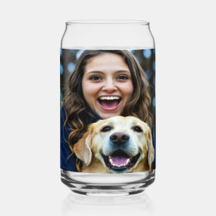 Add Labrador Retriever Photo Personalise Can Glass