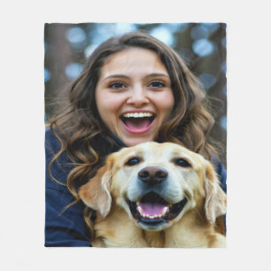Add Labrador Retriever Photo Personalise Fleece Blanket