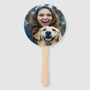 Add Labrador Retriever Photo Personalise Hand Fan