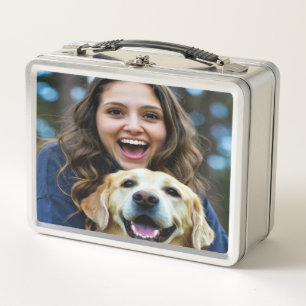 Add Labrador Retriever Photo Personalise Metal Lunch Box