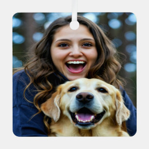 Add Labrador Retriever Photo Personalise Metal Tree Decoration