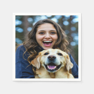 Add Labrador Retriever Photo Personalise Napkin