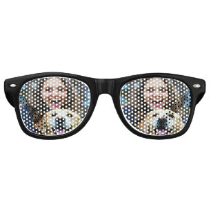 Add Labrador Retriever Photo Personalise Retro Sunglasses