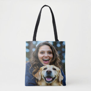 Add Labrador Retriever Photo Personalise Tote Bag