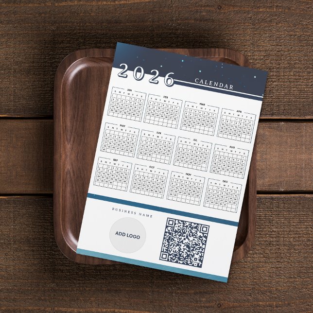 Add Logo 2026 Calendar QR Code Magnetic Card (Add Logo 2026 Calendar QR Code Magnetic Card )