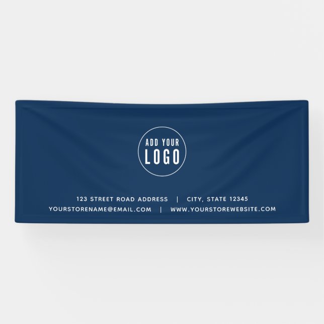 Add Logo Address Website Custom Colour Business Banner (Horizontal)