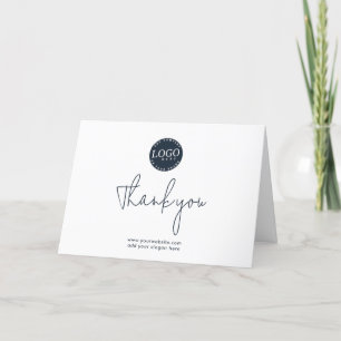 Add Logo and Company Website Business Thank You Card