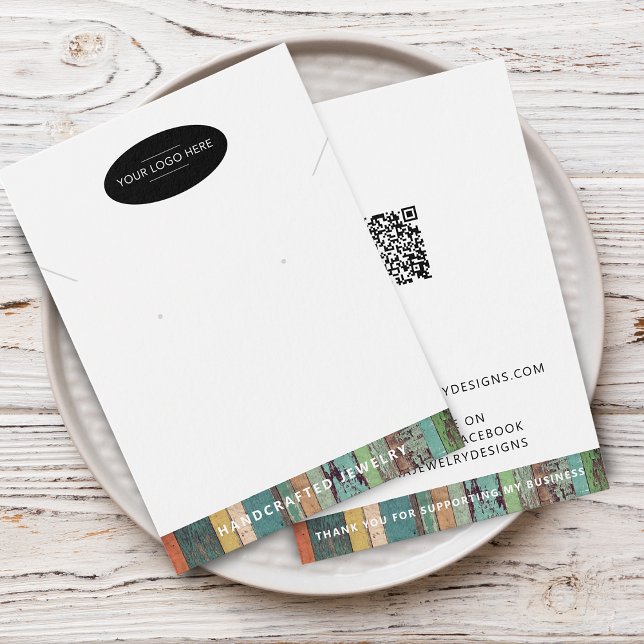 Add Logo and QR Code Necklace Earring Display Card (Add Logo and QR Code Necklace Earring Display Card)