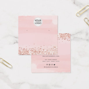 Add Logo Blush Pink Jewellery earring display card