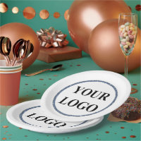 ADD LOGO Bridal Shower Plates Blush Pink Green