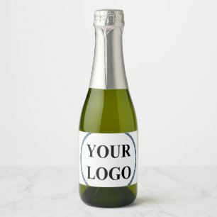 ADD LOGO Bridal Wedding Shower Elegant Signs Sparkling Wine Label