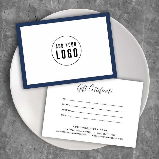 Add Logo Calligraphy Custom Colour Gift Certificat (Creator Uploaded)