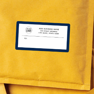 Add Logo Custom Border Business Return Address