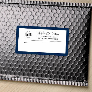 Add Logo Custom Border Calligraphy Return Address