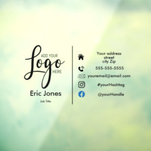 add logo Custom BUSINESS LOGO and social media Bus