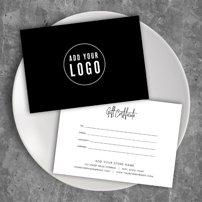 Add Logo Custom Color Script Gift Certificate (Creator Uploaded)