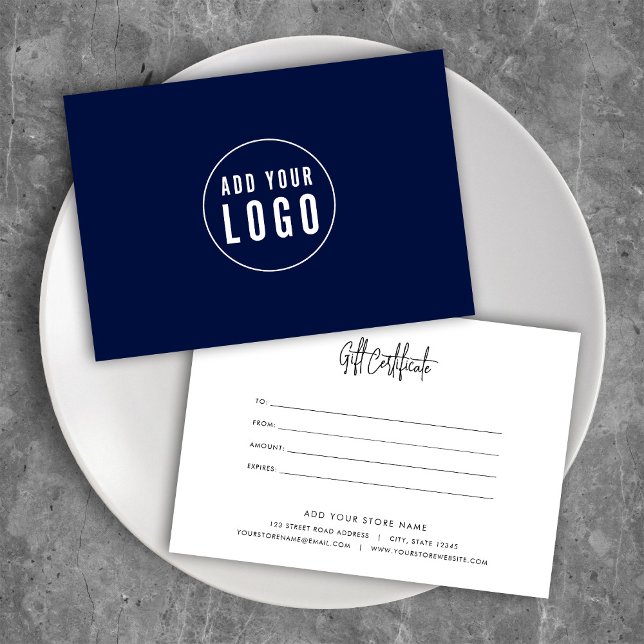 Add Logo Custom Colour Script Gift Certificate (Creator Uploaded)