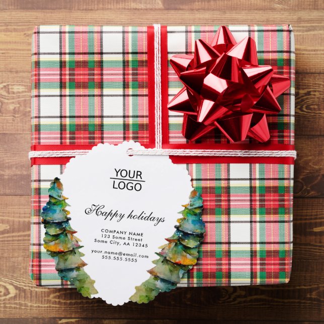 Add Logo Custom Text Christmas Tree Promotion Tree Decoration Card (Insitu (Gift))