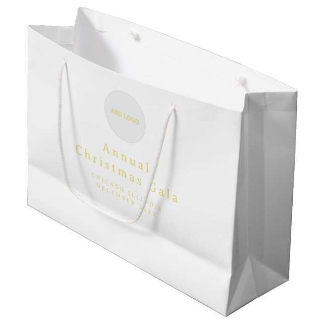 Add Logo Custom Text Gift Bag (Front Angled)