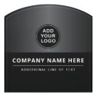 Add logo dark grey satin gradient black business