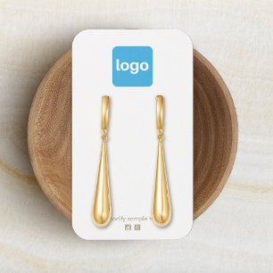 Add Logo Earring Display Card