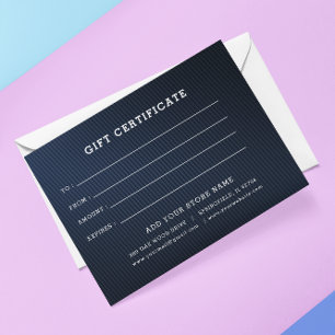 Add Logo Editable Business Gift Certificate