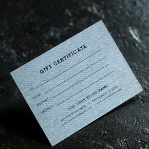 Add Logo Editable Business Gift Certificate