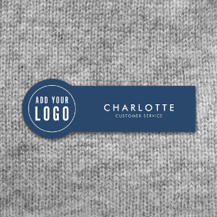 Add Logo Editable Colour Simple Modern First Name Tag