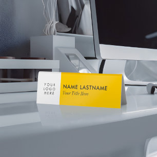 Add Logo Elegant Minimalist Simple Yellow Black