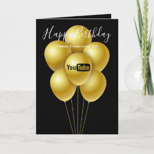 Add Logo Employee/Client Balloon Birthday Card