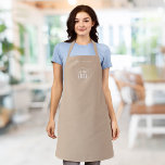 Add Logo Employee Modern Minimalist Custom Colour Apron<br><div class="desc">Personalised Apron that you can add your logo and your employee’s name in a trendy modern font against an editable background colour (click “edit” button and change background colour). You can even change the strap colour (accessible on the product page itself) to whatever colour you wish. Personalise it by replacing...</div>