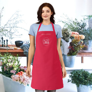 Add Logo Employee Modern Minimalist Custom Colour Apron