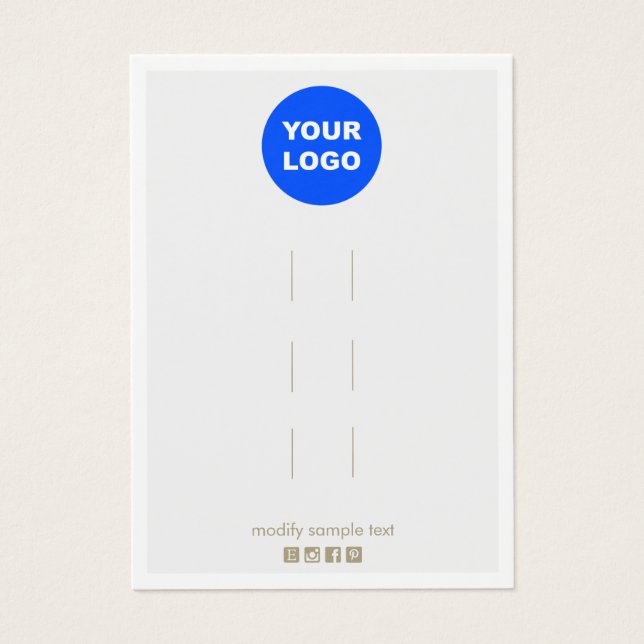 Add Logo Gray Multiple Hair Accessory Display (Front)