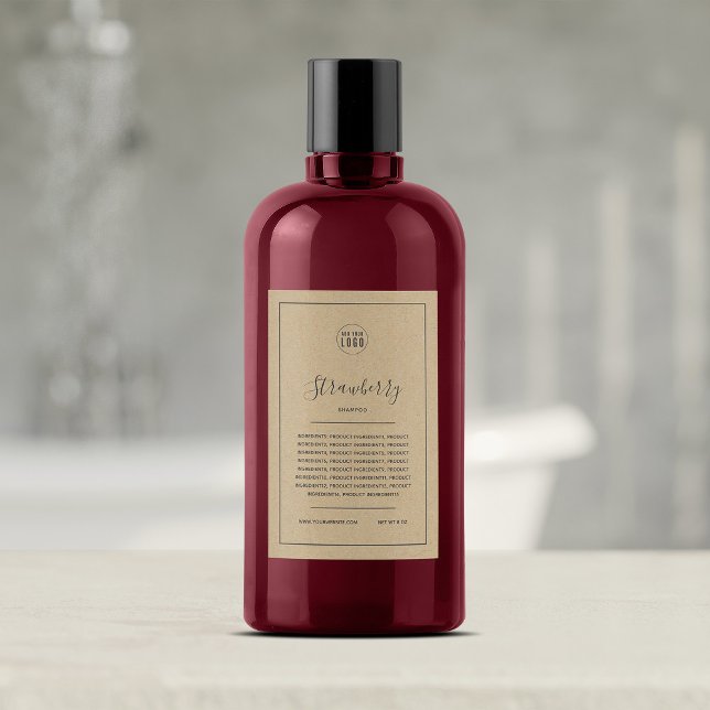 Add Logo Grey Border Ingredients List Kraft Label (Creator Uploaded)