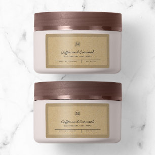 Add Logo Grey Script Lines Kraft Product Label