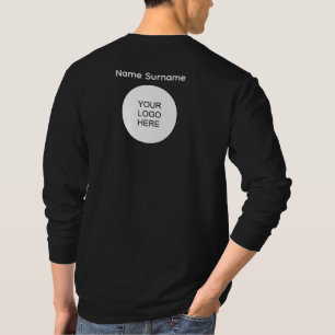 Add Logo Here Front & Back Design Mens Long Sleeve T-Shirt