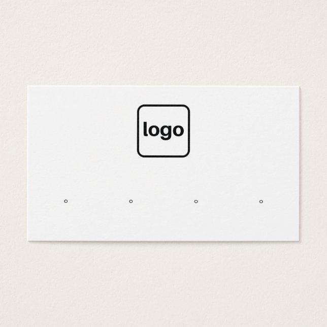 Add Logo Horizontal Four Stud Earring Hole  (Front)