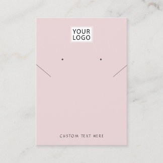 Add logo Jewellery black necklace earring display Business Card