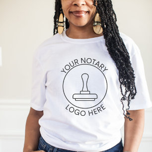 Add Logo Minimal QR Promotional Notary Custom T-Shirt