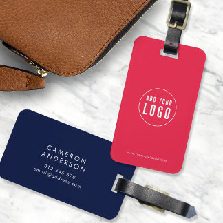 Add Logo Modern Corporate Business Custom Colours Luggage Tag