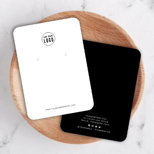 Add Logo Modern Custom Color Earring Display Card
