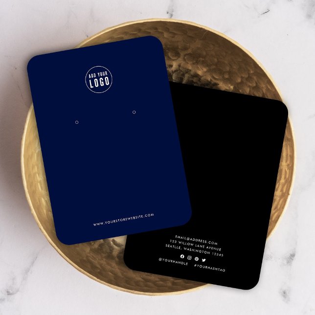 Add Logo Modern Custom Colour Earring Display Card (Creator Uploaded)